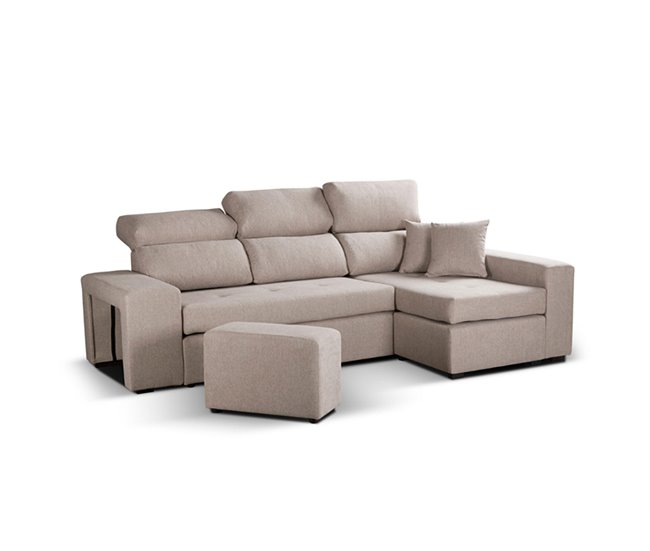 Chaise longue CIRO reversível Bege