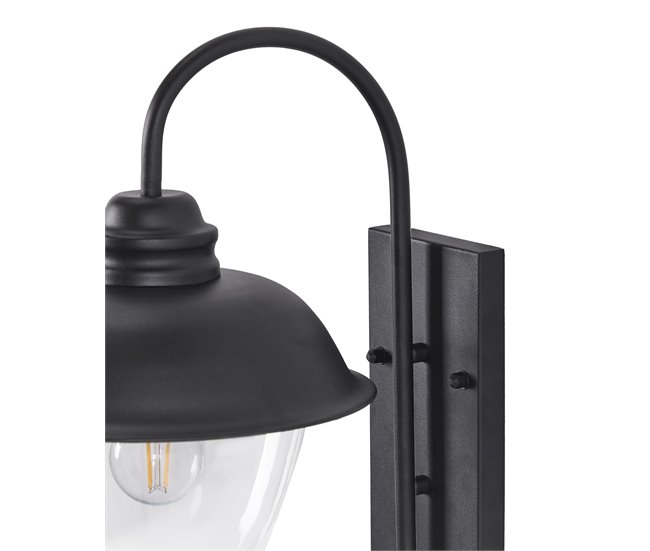 Beliani Iluminação de parede para exterior BANKA Preto