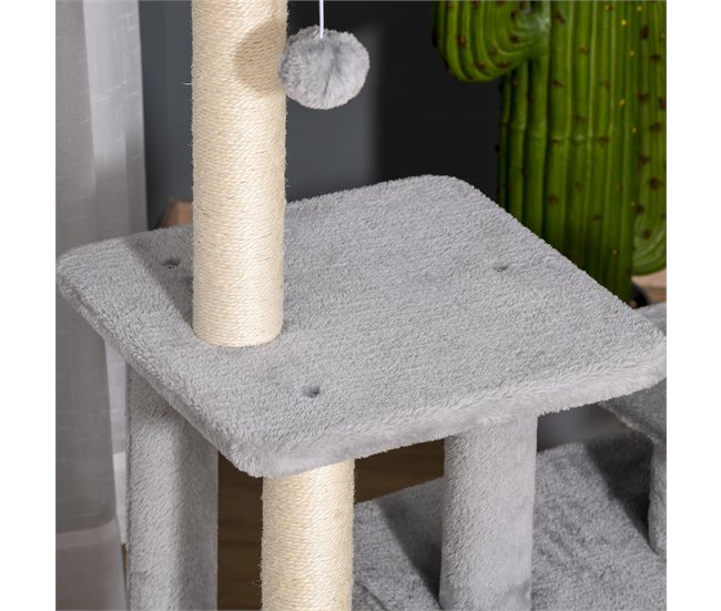 Arranhador para Gatos Aglomerado e Sisal PawHut Cinza