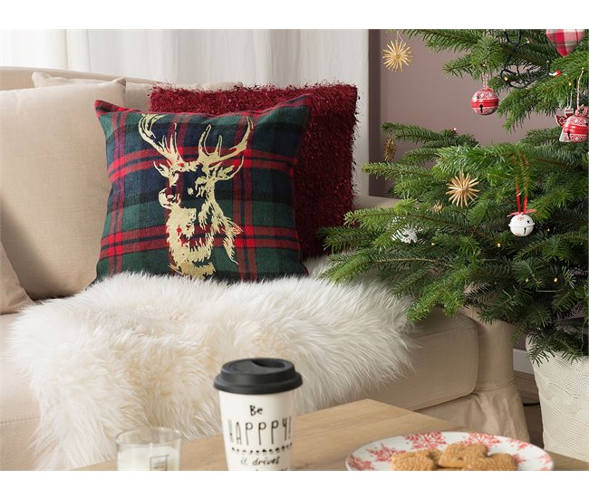Beliani Almofada decorativa RUDOLPH Multicor
