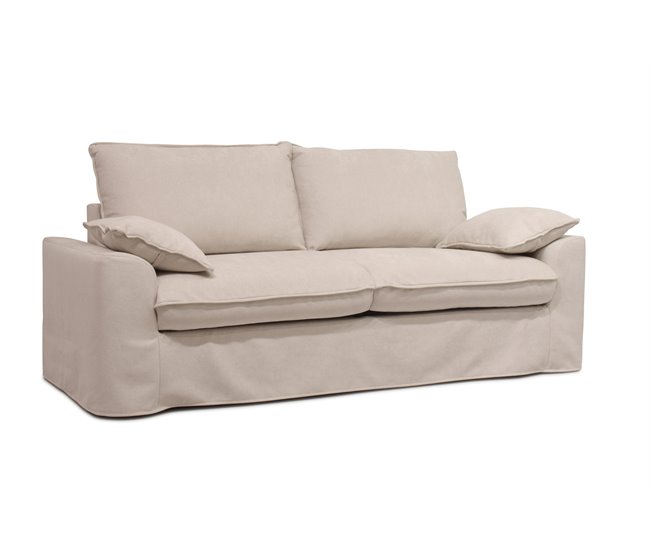 Sofá 3 lugares fixo VIALO Bege