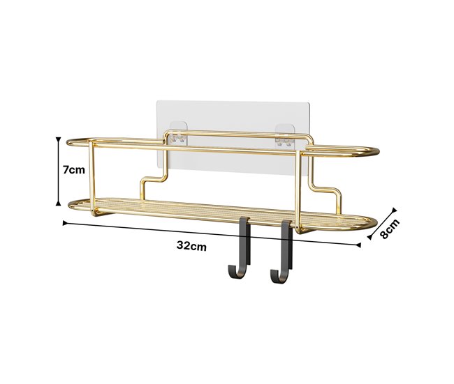 Porta-condimentos Naantali metálico autocolante Dourado
