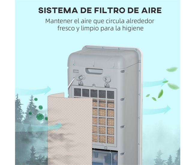 Climatizador Portátil ABS HOMCOM Branco