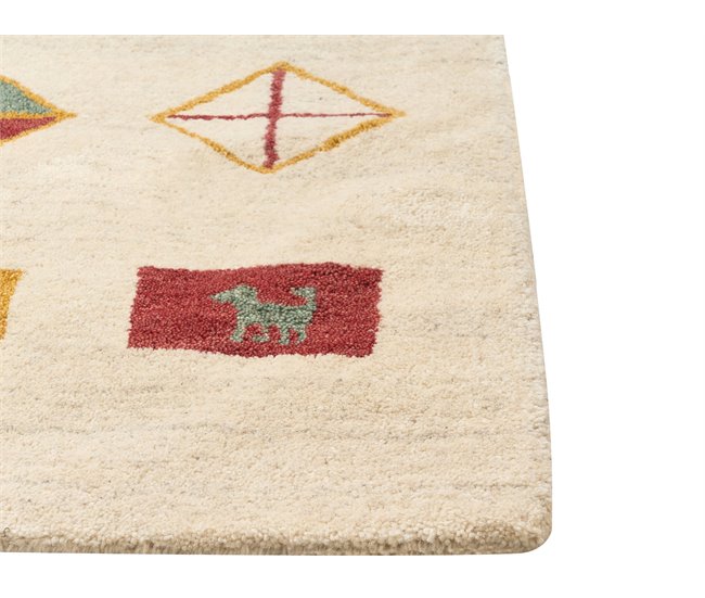 Beliani Entrelaçado MISINLI 80x150 Bege