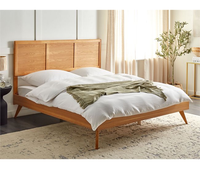 Beliani Cama com estrado MDF ISTRES 187x205 Castanho