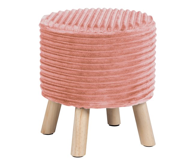Puff redondo LOUISE 35x40cm Rosa