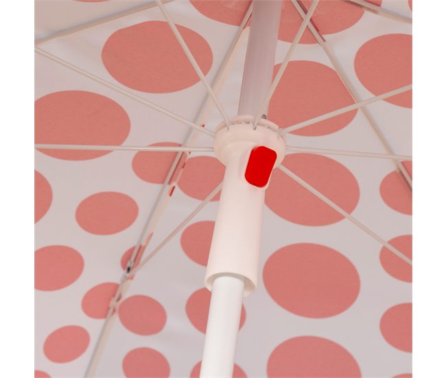 Aktive Guarda-sol de praia 8 varetas inclinável Vermelho