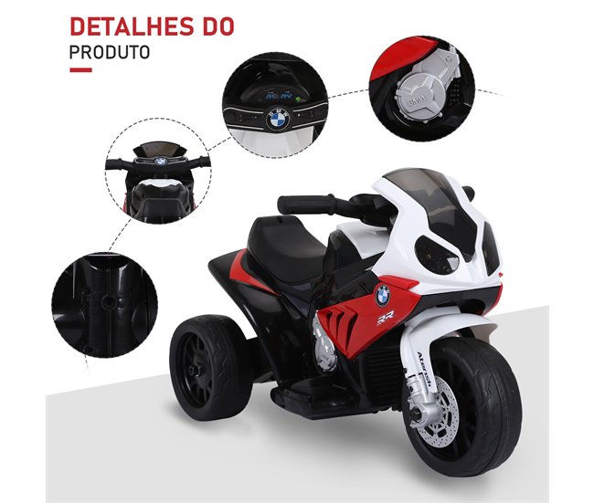 Mota Elétrica para Crianças Metal e PP HOMCOM Preto