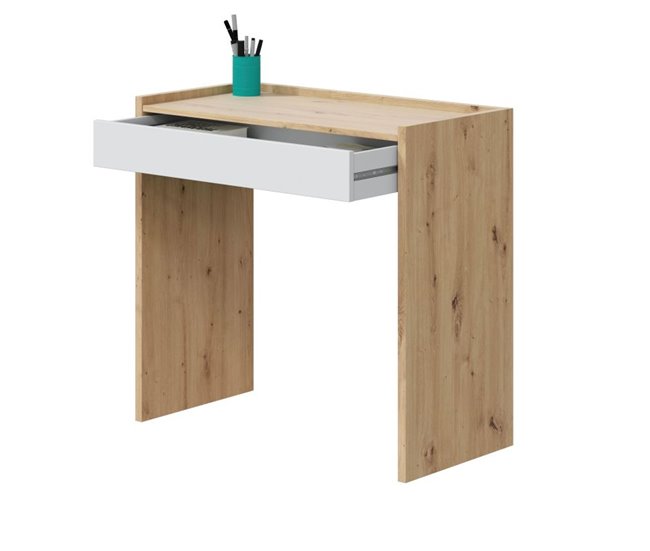 Mesa escrivaninha com gaveta Bege
