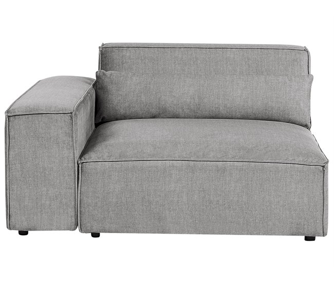 Sofá modular 2 lugares com repousa-pés HELLNAR Cinza
