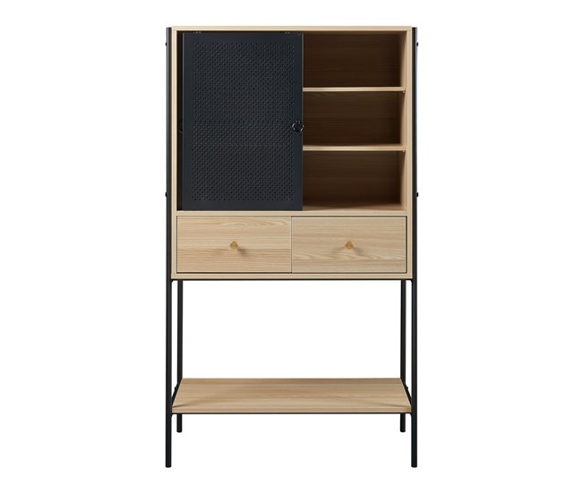 Aparador alto Tysnes com 2 portas Carvalho