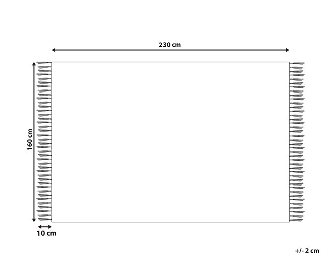 Beliani Pelos curtos ZEYNE 160x230 Bege
