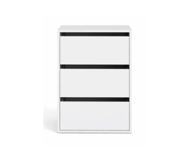 Módulo interior 3 gavetas para roupeiros HERA Branco