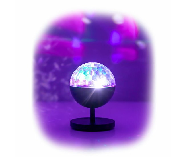 Projetor LED Recarregável com Altifalante Preto