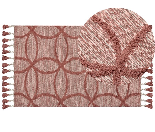 Beliani Pelos curtos KIRSEHIR 80x150 Vermelho