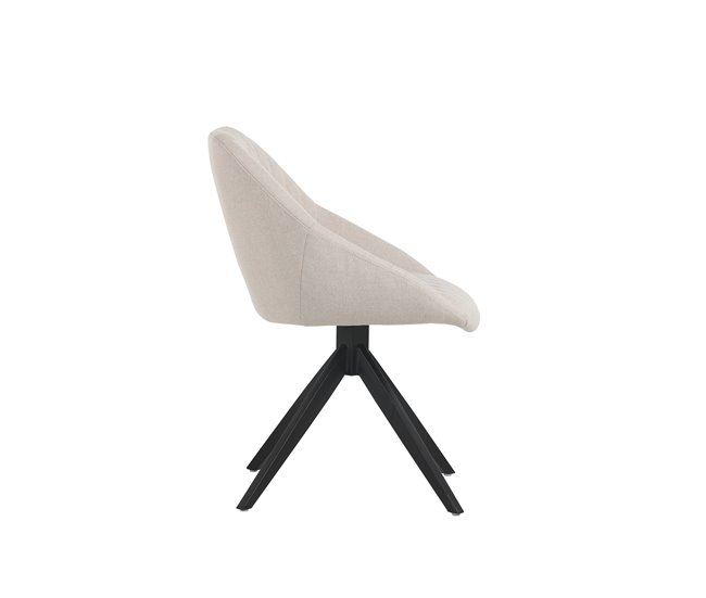 Cadeira de jantar giratória LLAVE Bege