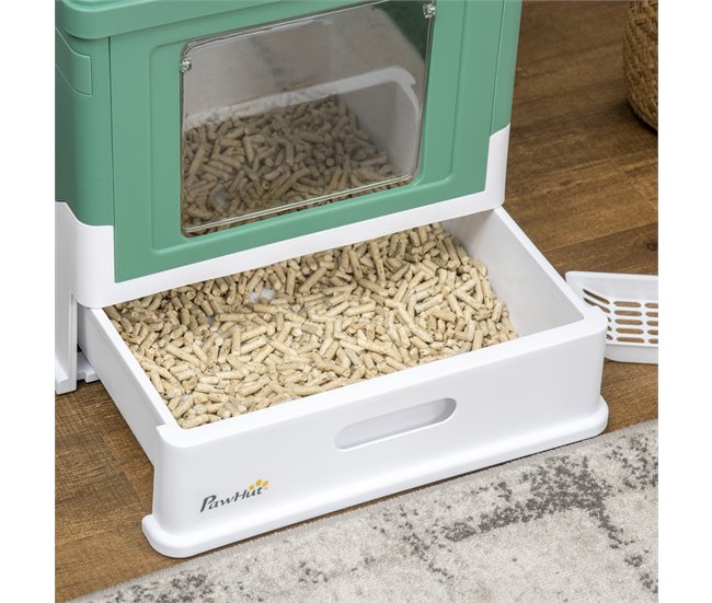 Caixa de Areia para Gatos PP PawHut Verde