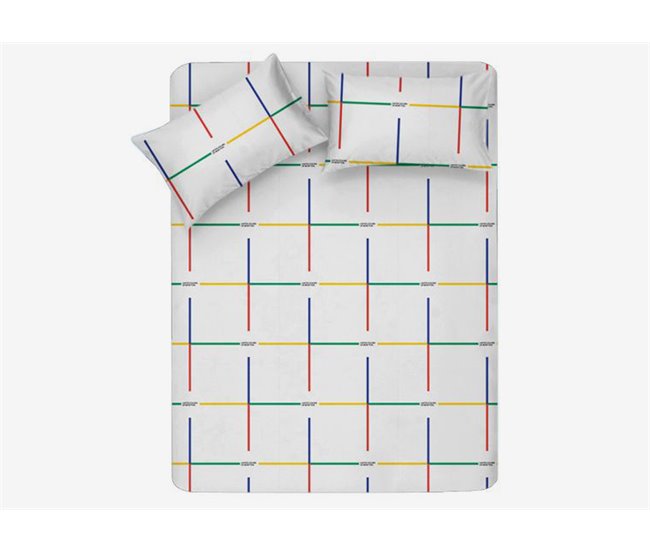 Conjunto de lençóis BENETTON às riscas multicoloridas 