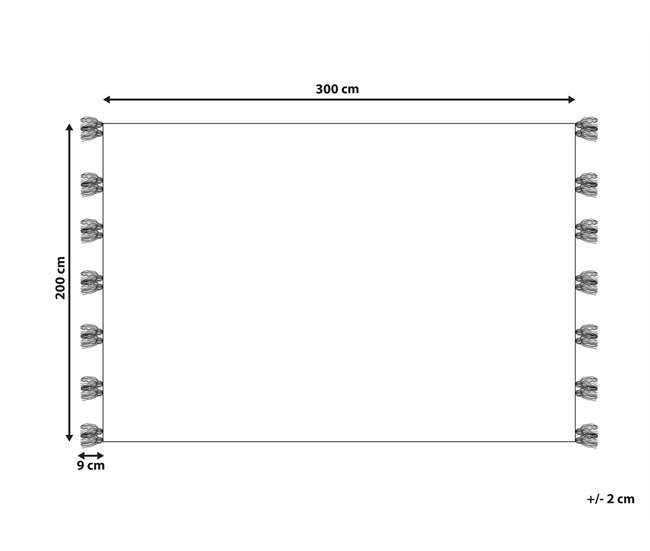 Beliani Kilim ARALEZ 200x300 Multicor