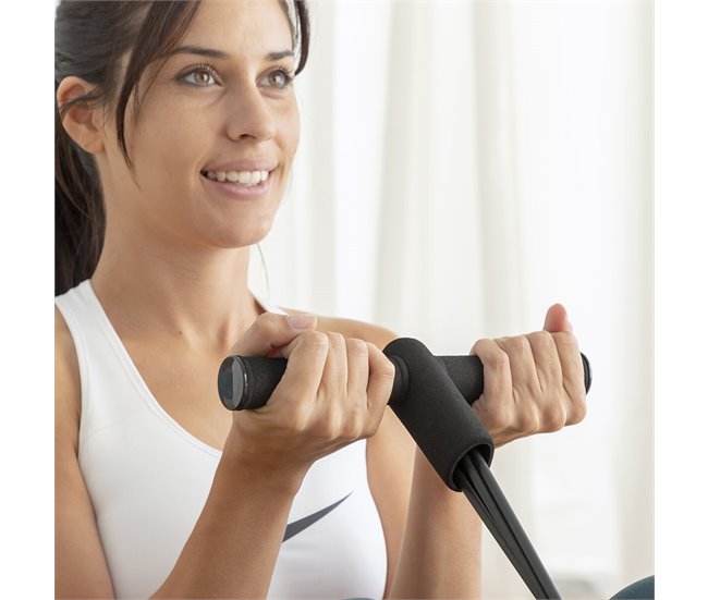 Elásticos de Resistência Multifunções com Guia de Exercícios Preto