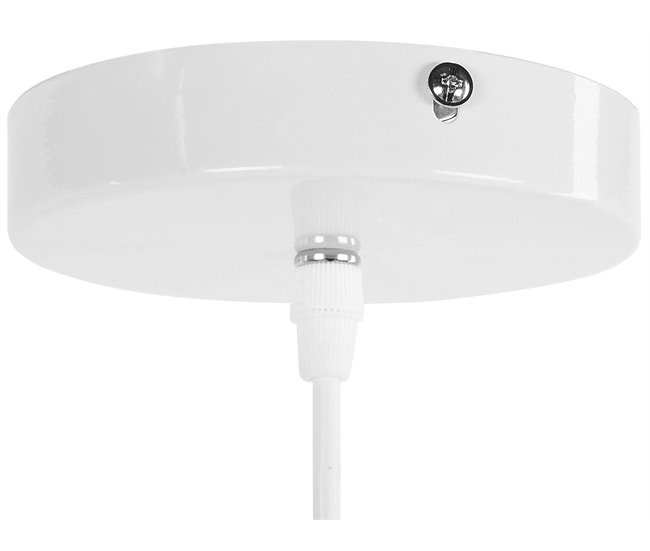 Beliani Candeeiro de tecto BAYOU Branco