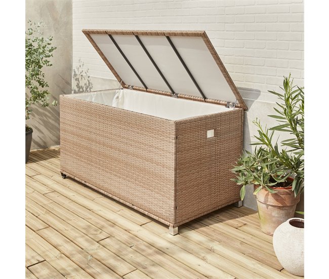 Arca de arrumação de jardim 162x82 Bege