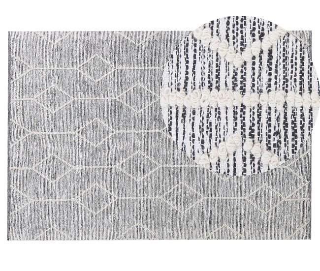 Beliani De pelo corto EDREMIT 140x200 Cinza