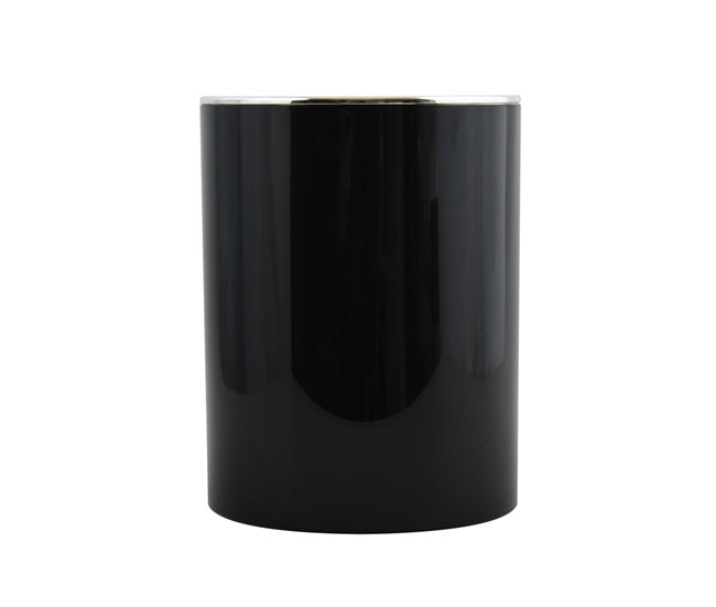 Lata de lixo de 6 l para banheiro Preto