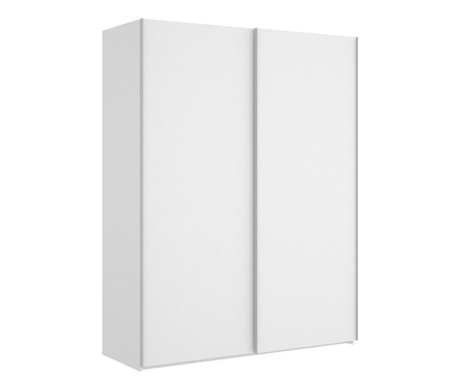 Armário 2 portas com efeito madeira Branco