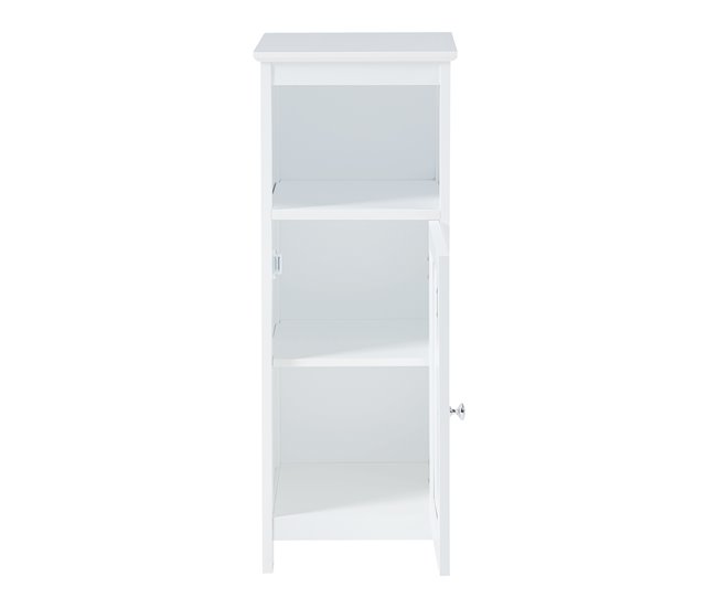 Armário de casa de banho Karlsøy com 1 porta MDF rattan Branco
