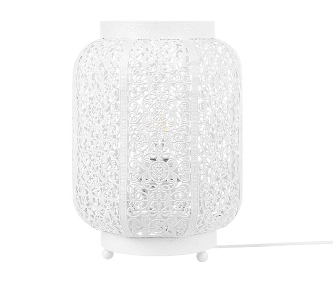 Beliani Candeeiro de mesa SOMES Creme