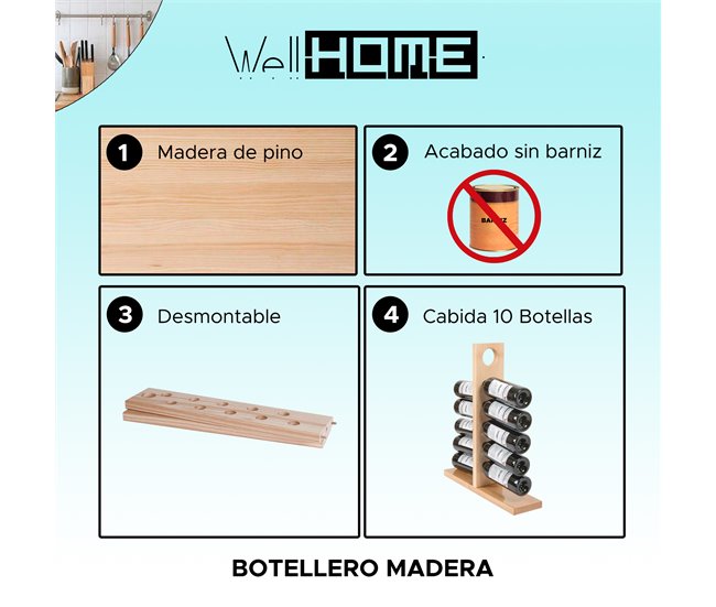 Porta-garrafas de construção Natural
