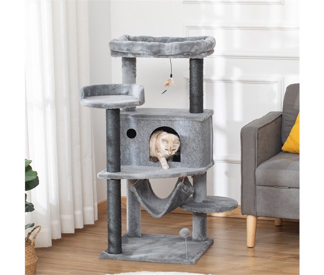 Árvore Arranhadora para Gatos Cinza