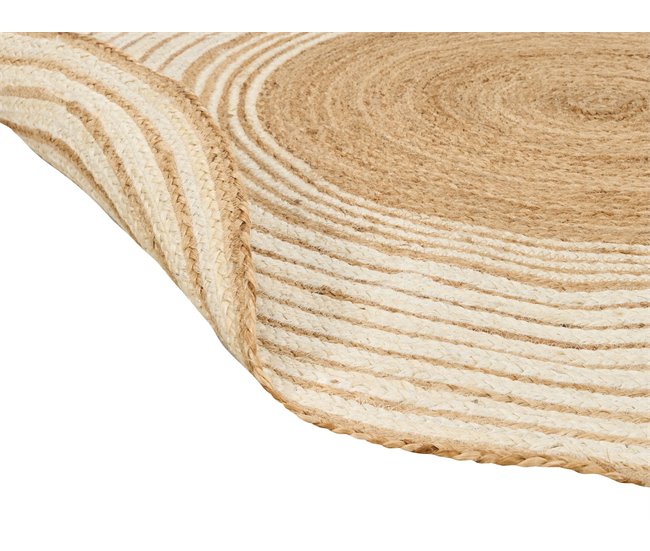 Beliani Entrelaçado MELEKLI Branco/ Bege