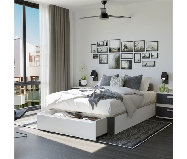 Sommier rebatível luxo S-Max 3D 135x190 Branco/cinza