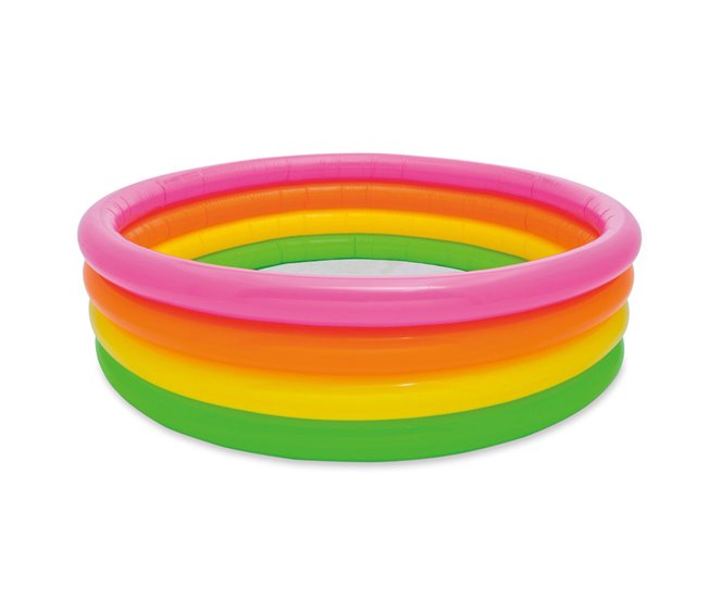 Piscina insuflável INTEX 4 aros coloridos 168x46 cm - 617 l Multicor