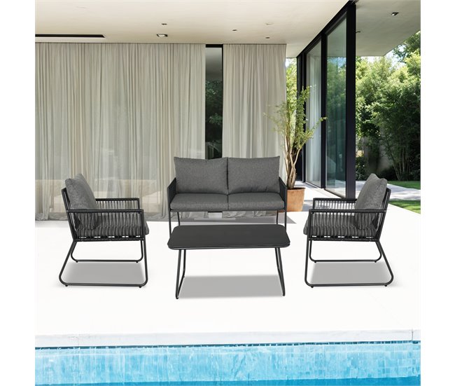 Set de jardim KELLY cor cinza escuro Cinza Escuro