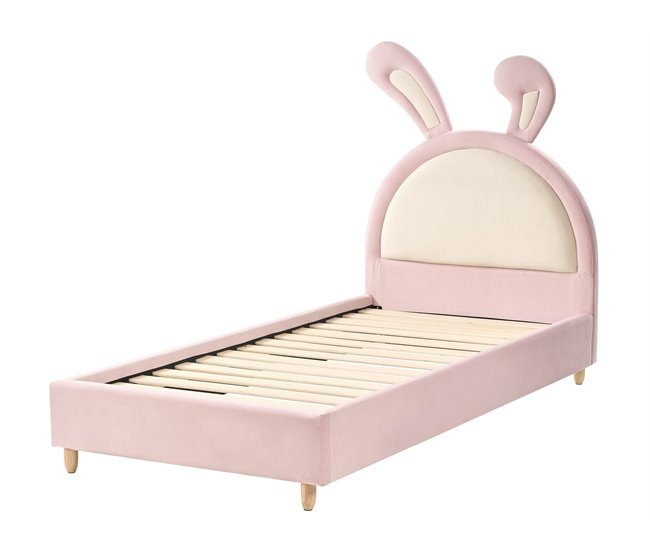 Beliani Cama infantil Terciopelo LALLIAS Creme