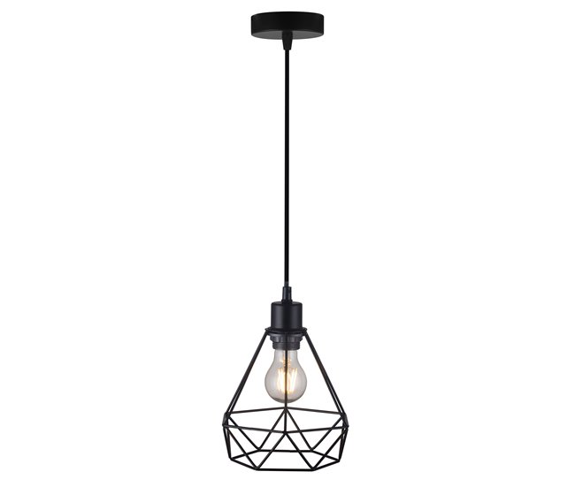 Candeeiro de teto JOHNY 10W E27 marca CONFORAMA Preto