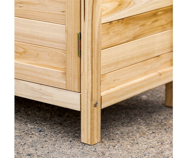 Armário de Armazenamento Madeira de Abeto Outsunny Cru
