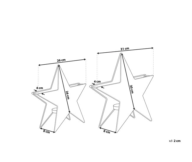 Beliani Candelabro TORNIO Cinza