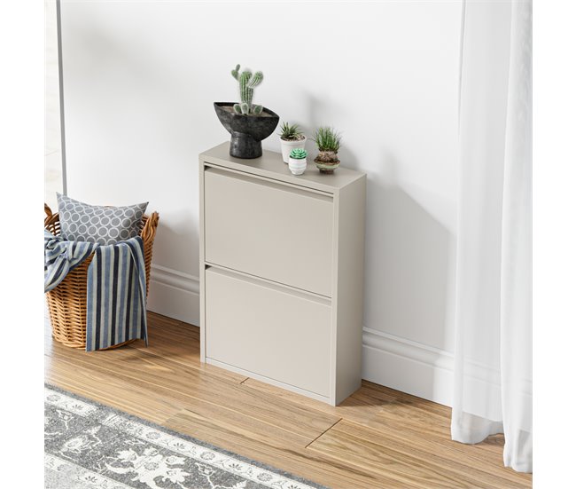 apateira Sokndal com 2 portas Branco/ Bege