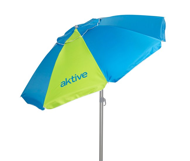 Aktive Guarda-sol de praia com capa (envio aleatório) Azul/ Verde
