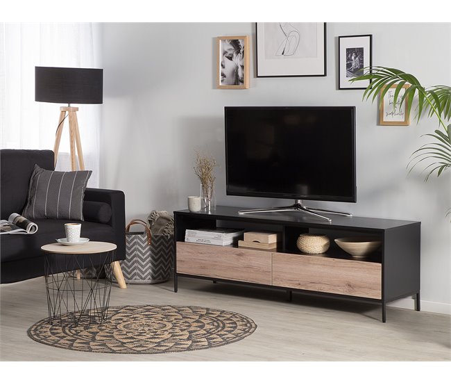 Beliani Mesa de TV SYDNEY 150 Preto