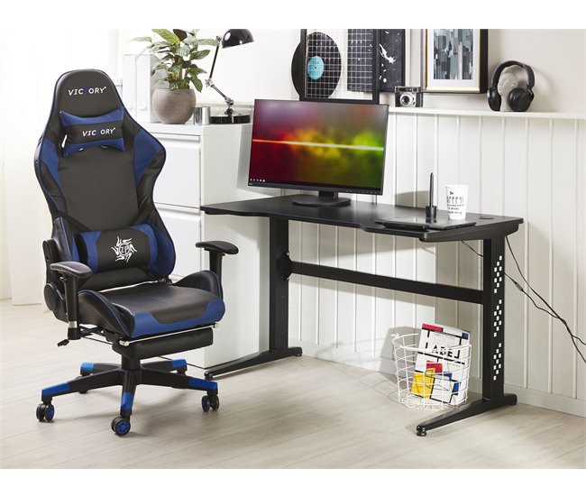 Beliani Secretária de jogos DEXTER 120x60 Preto
