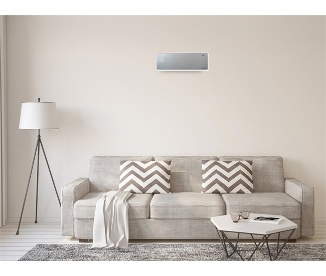 Aquecedor de parede de cerâmica 2000W com painel de controlo Cinza