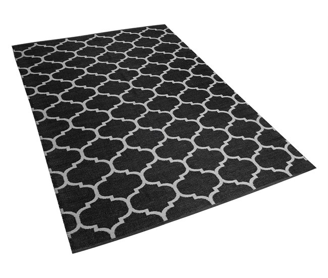 Beliani Alfombra de exterior ALADANA 140x200 Preto
