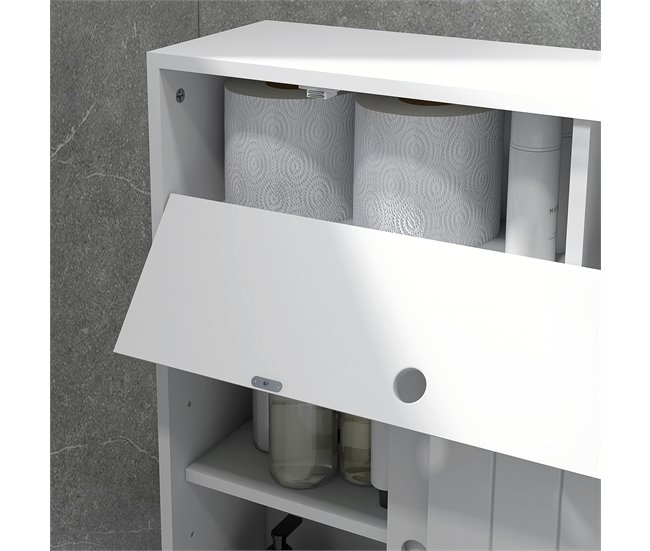 Armário Auxiliar Casa de Banho MDF kleankin, casa - casa de banho Branco