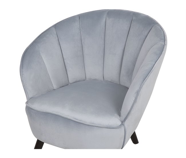 Beliani Sillón DALA Cinza Claro