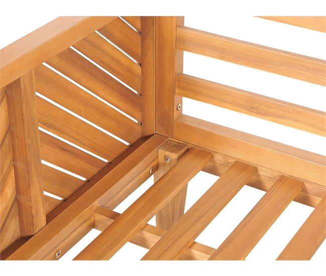 Beliani Conjunto lounge Madeira de acácia BARATTI Bege